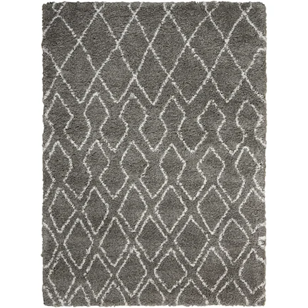 9' x 12' Grey/Ivory Rectangle Rug